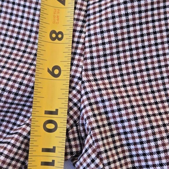 Tommy Hilfiger Womens Micro Check Pull On Ankle Trouser Pants Black Brown Size 6 - Picture 10 of 13